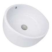 Nantucket Sinks Round White Vessel Sink With Overflow NSV213 - view 5