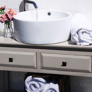 Nantucket Sinks Round White Vessel Sink With Overflow NSV213 - view 7