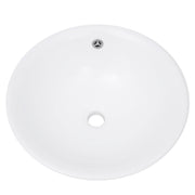 Nantucket Sinks 17 Inch Round White Vessel Sink With Overflow NSV218 - view 5