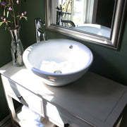 Nantucket Sinks 17 Inch Round White Vessel Sink With Overflow NSV218 - view 6