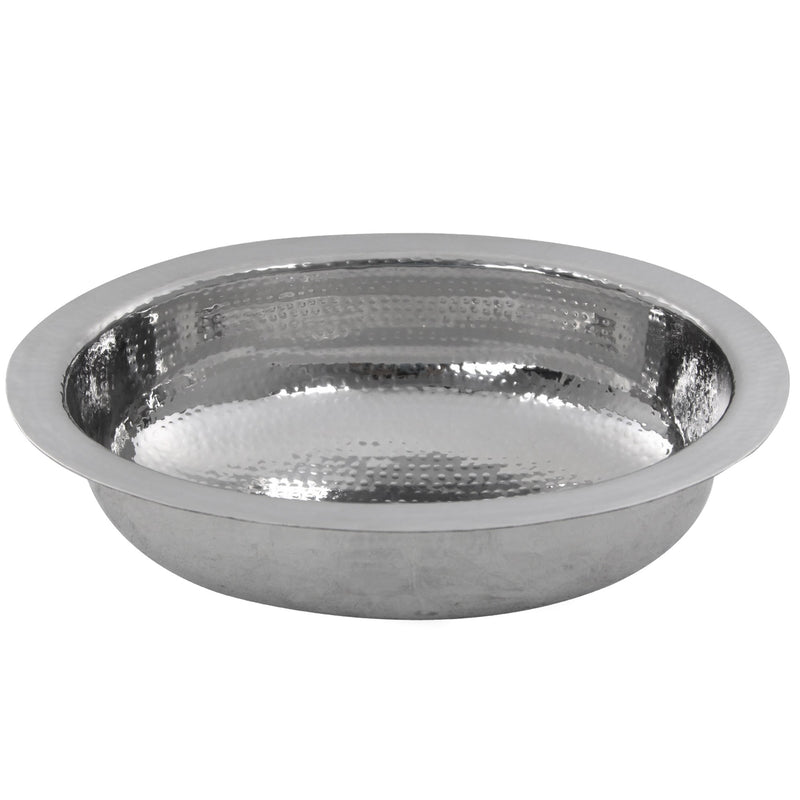 Nantucket Sinks OVS 17.75 Inch x 13.75 Inch Hand Hammered Stainless Steel Oval Undermount Bathroom Sink - view 3
