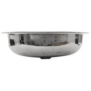 Nantucket Sinks OVS 17.75 Inch x 13.75 Inch Hand Hammered Stainless Steel Oval Undermount Bathroom Sink - view 6