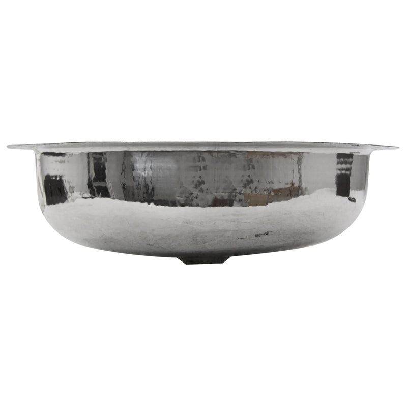 Nantucket Sinks OVS 17.75 Inch x 13.75 Inch Hand Hammered Stainless Steel Oval Undermount Bathroom Sink - view 6
