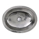 Nantucket Sinks OVS-OF 17.5 Inch x 13.75 Inch Hand Hammered Stainless Steel Oval Undermount Bathroom Sink With Overflow