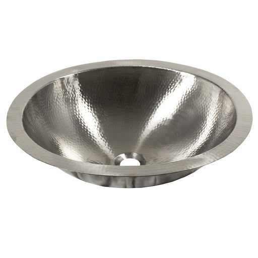 Nantucket Sinks OVS2017 19.75 Inch Hand Hammered Matte Stainless Steel Oval Bathroom Sink - view 2