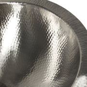 Nantucket Sinks OVS2017 19.75 Inch Hand Hammered Matte Stainless Steel Oval Bathroom Sink - view 3