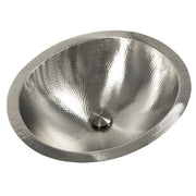 Nantucket Sinks OVS2017 19.75 Inch Hand Hammered Matte Stainless Steel Oval Bathroom Sink - view 5