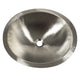 Nantucket Sinks OVS2017 19.75 Inch Hand Hammered Matte Stainless Steel Oval Bathroom Sink