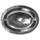 Nantucket Sinks OVS 17.75 Inch x 13.75 Inch Hand Hammered Stainless Steel Oval Undermount Bathroom Sink