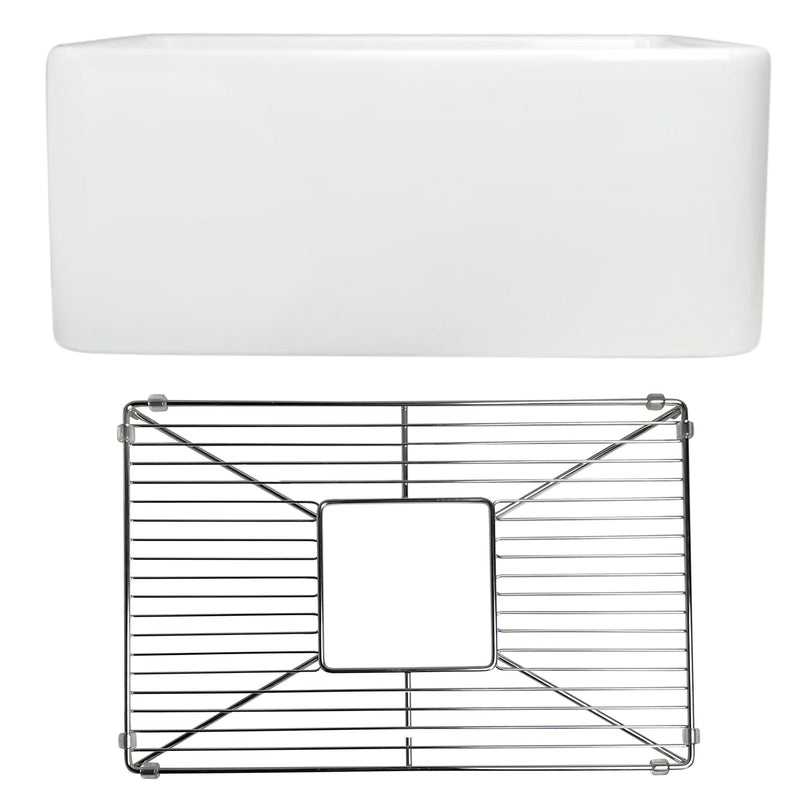 Nantucket Sinks 23.25 Inch Fireclay Farmhouse Kitchen Sink P-FCS23 - view 2