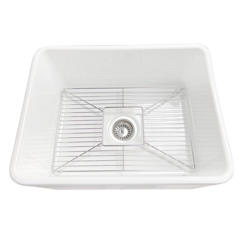 Nantucket Sinks 23.25 Inch Fireclay Farmhouse Kitchen Sink P-FCS23 - view 5
