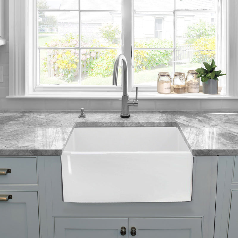 Nantucket Sinks 23.25 Inch Fireclay Farmhouse Kitchen Sink P-FCS23 - view 8