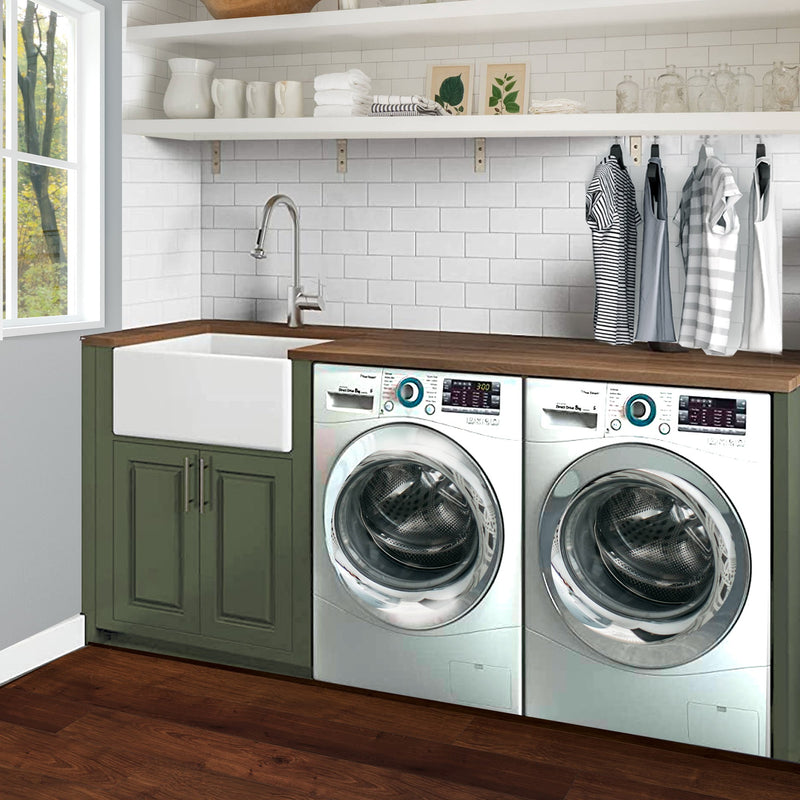 Nantucket Sinks 23.25 Inch Fireclay Farmhouse Kitchen Sink P-FCS23 - view 9