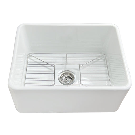 Nantucket Sinks 23.25 Inch Fireclay Farmhouse Kitchen Sink P-FCS23