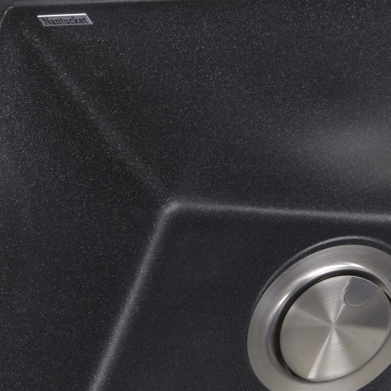 Nantucket Sinks 17" Single Bowl Undermount Granite Composite Bar-Prep Sink Black PR1716-BL - view 3