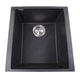 Nantucket Sinks 17" Single Bowl Undermount Granite Composite Bar-Prep Sink Black PR1716-BL