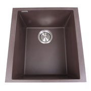 Nantucket Sinks 17" Single Bowl Undermount Granite Composite Bar-Prep Sink Brown PR1716-BR