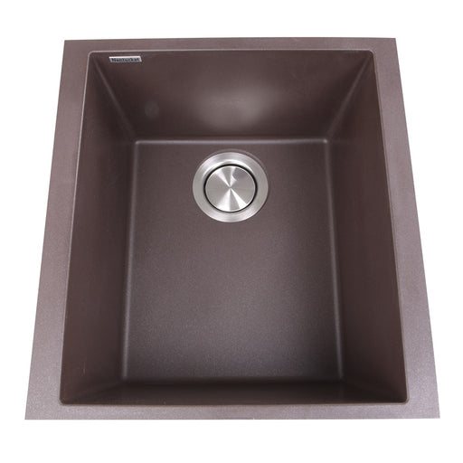 Nantucket Sinks 17" Single Bowl Undermount Granite Composite Bar-Prep Sink Brown PR1716-BR