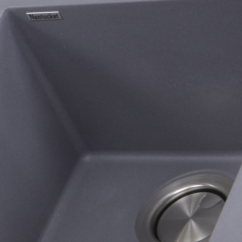 Nantucket Sinks 17" Single Bowl Undermount Granite Composite Bar-Prep Sink Titanium PR1716-TI - view 3