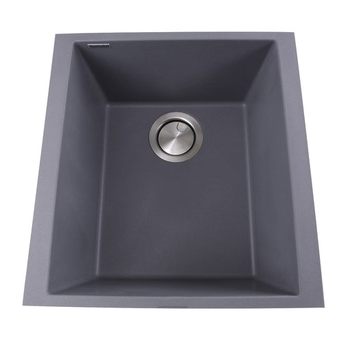 Nantucket Sinks 17" Single Bowl Undermount Granite Composite Bar-Prep Sink Titanium PR1716-TI