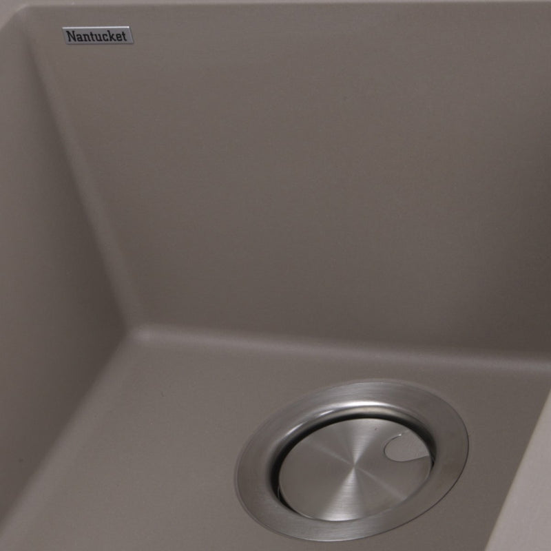 Nantucket Sinks 17" Single Bowl Undermount Granite Composite Bar-Prep Sink Truffle PR1716-TR - view 3