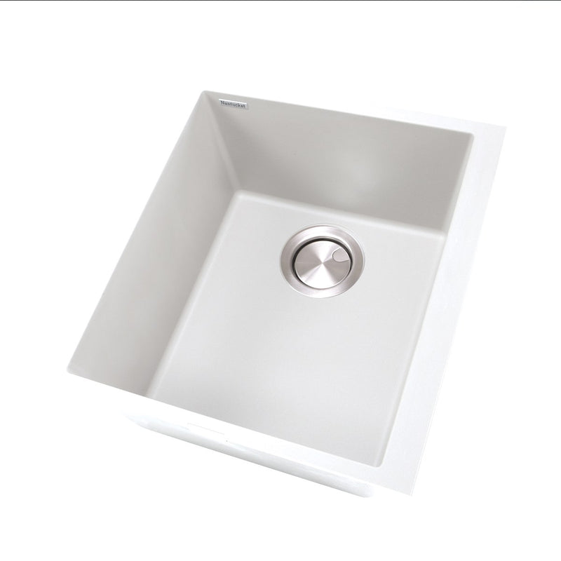 Nantucket Sinks 17" Single Bowl Undermount Granite Composite Bar-Prep Sink White PR1716-W - view 2