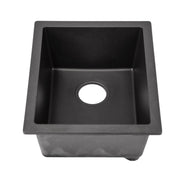 Nantucket Sinks Single Bowl Dual-mount Granite Composite Bar-Prep Sink Black PR1815-BL - view 2