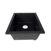 Nantucket Sinks Single Bowl Dual-mount Granite Composite Bar-Prep Sink Black PR1815-BL - view 4