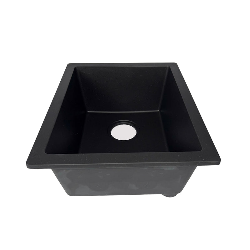 Nantucket Sinks Single Bowl Dual-mount Granite Composite Bar-Prep Sink Black PR1815-BL - view 4
