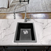 Nantucket Sinks Single Bowl Dual-mount Granite Composite Bar-Prep Sink Black PR1815-BL - view 6