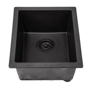 Nantucket Sinks Single Bowl Dual-mount Granite Composite Bar-Prep Sink Black PR1815-BL