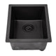 Nantucket Sinks Single Bowl Dual-mount Granite Composite Bar-Prep Sink Black PR1815-BL