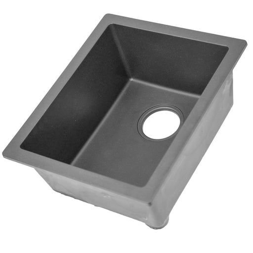 Nantucket Sinks Single Bowl Dual-mount Granite Composite Bar-Prep Sink Titanium PR1815-TI - view 2
