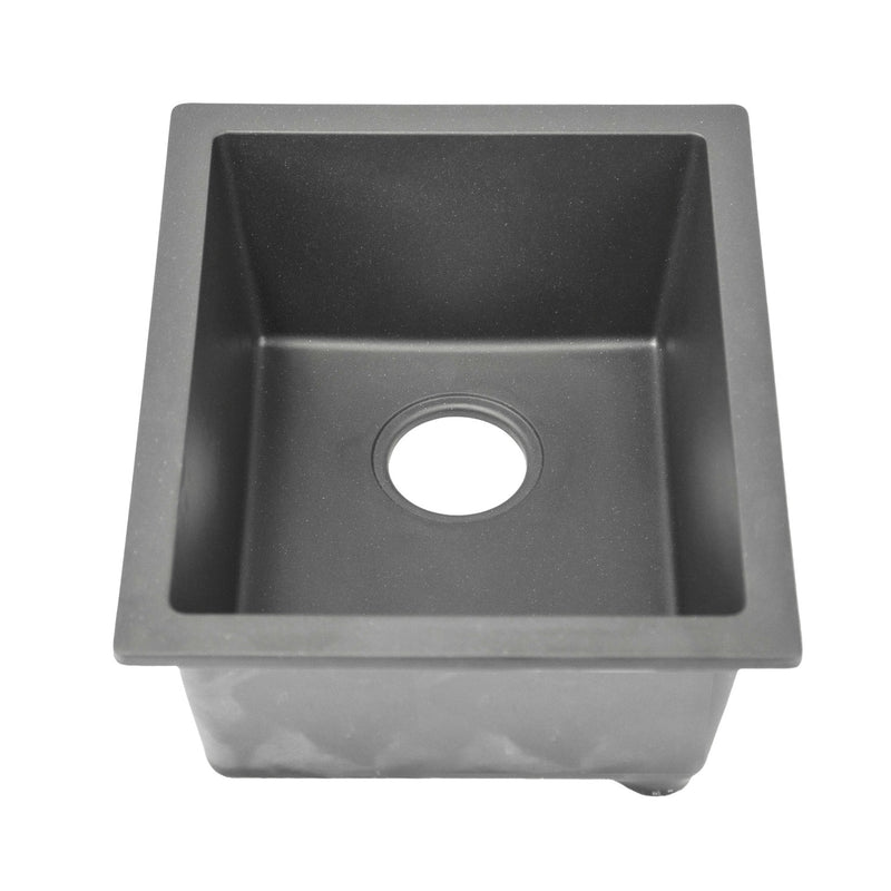 Nantucket Sinks Single Bowl Dual-mount Granite Composite Bar-Prep Sink Titanium PR1815-TI - view 3