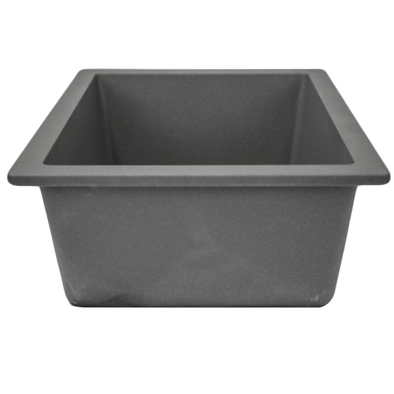 Nantucket Sinks Single Bowl Dual-mount Granite Composite Bar-Prep Sink Titanium PR1815-TI - view 4