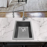 Nantucket Sinks Single Bowl Dual-mount Granite Composite Bar-Prep Sink Titanium PR1815-TI - view 6
