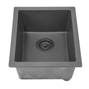 Nantucket Sinks Single Bowl Dual-mount Granite Composite Bar-Prep Sink Titanium PR1815-TI