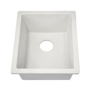 Nantucket Sinks Single Bowl Dual-mount Granite Composite Bar-Prep Sink White PR1815-W - view 2