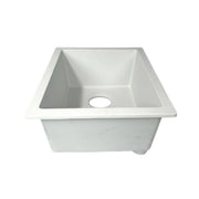 Nantucket Sinks Single Bowl Dual-mount Granite Composite Bar-Prep Sink White PR1815-W - view 3