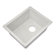 Nantucket Sinks Single Bowl Dual-mount Granite Composite Bar-Prep Sink White PR1815-W - view 4