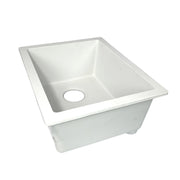 Nantucket Sinks Single Bowl Dual-mount Granite Composite Bar-Prep Sink White PR1815-W - view 5