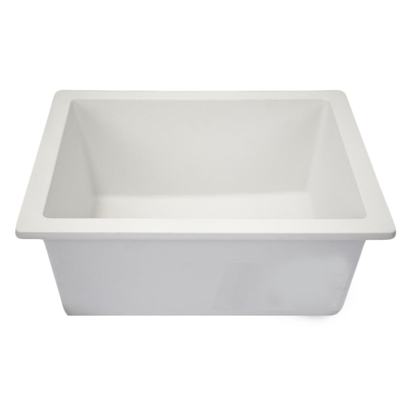Nantucket Sinks Single Bowl Dual-mount Granite Composite Bar-Prep Sink White PR1815-W - view 6