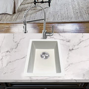 Nantucket Sinks Single Bowl Dual-mount Granite Composite Bar-Prep Sink White PR1815-W - view 7