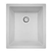 Nantucket Sinks Single Bowl Dual-mount Granite Composite Bar-Prep Sink White PR1815-W