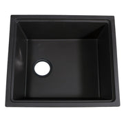 Nantucket Sinks 22" Dualmount Granite Composite Prep-Station with Side Set Drain - Black PR2219PS-BL - view 4