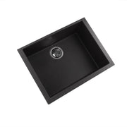 Nantucket Sinks Small Single Bowl Undermount Granite Composite Sink - Black PR2418-BL - view 3