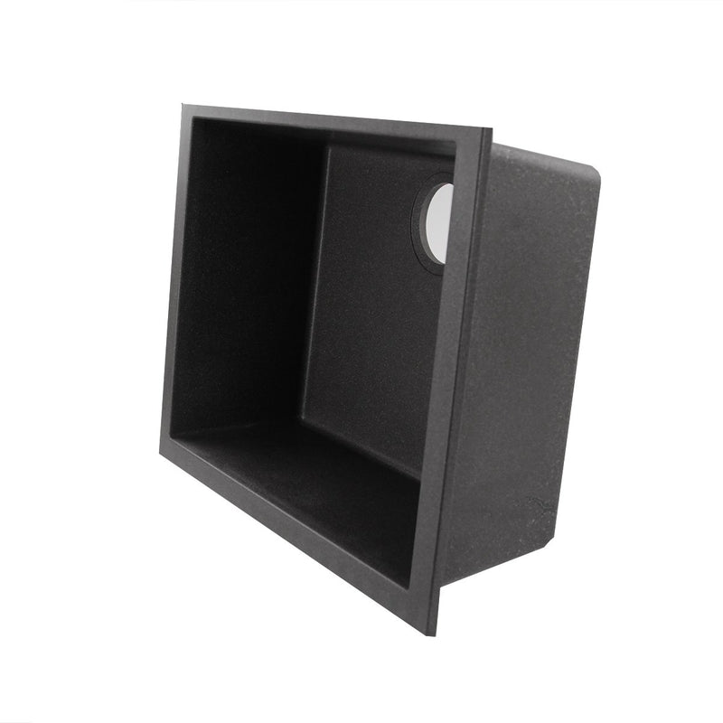 Nantucket Sinks Small Single Bowl Undermount Granite Composite Sink - Black PR2418-BL - view 4