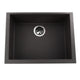 Nantucket Sinks Small Single Bowl Undermount Granite Composite Sink - Black PR2418-BL