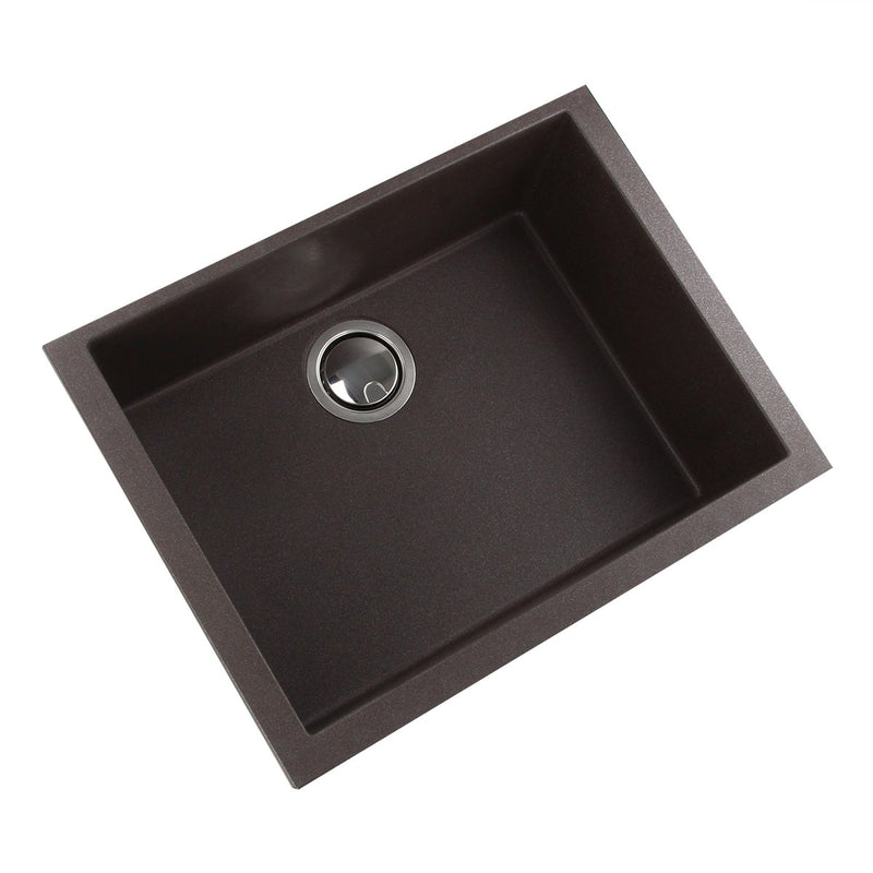 Nantucket Sinks Small Single Bowl Undermount Granite Composite Sink - Brown PR2418-BR - view 3