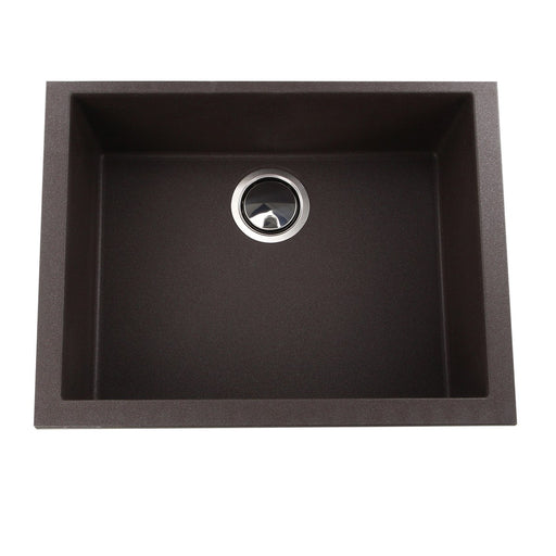 Nantucket Sinks Small Single Bowl Undermount Granite Composite Sink - Brown PR2418-BR